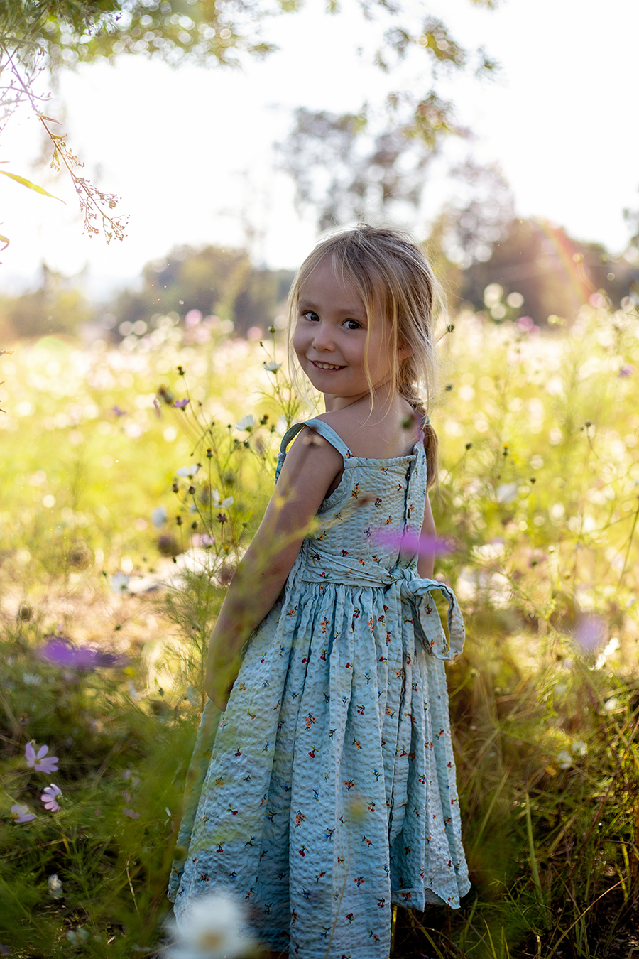 girl in beautiful dress